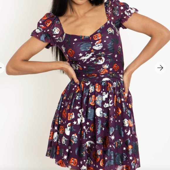 Blackmilk Dresses & Skirts - Blackmilk Trick or Treat Purple Cosmic Dress